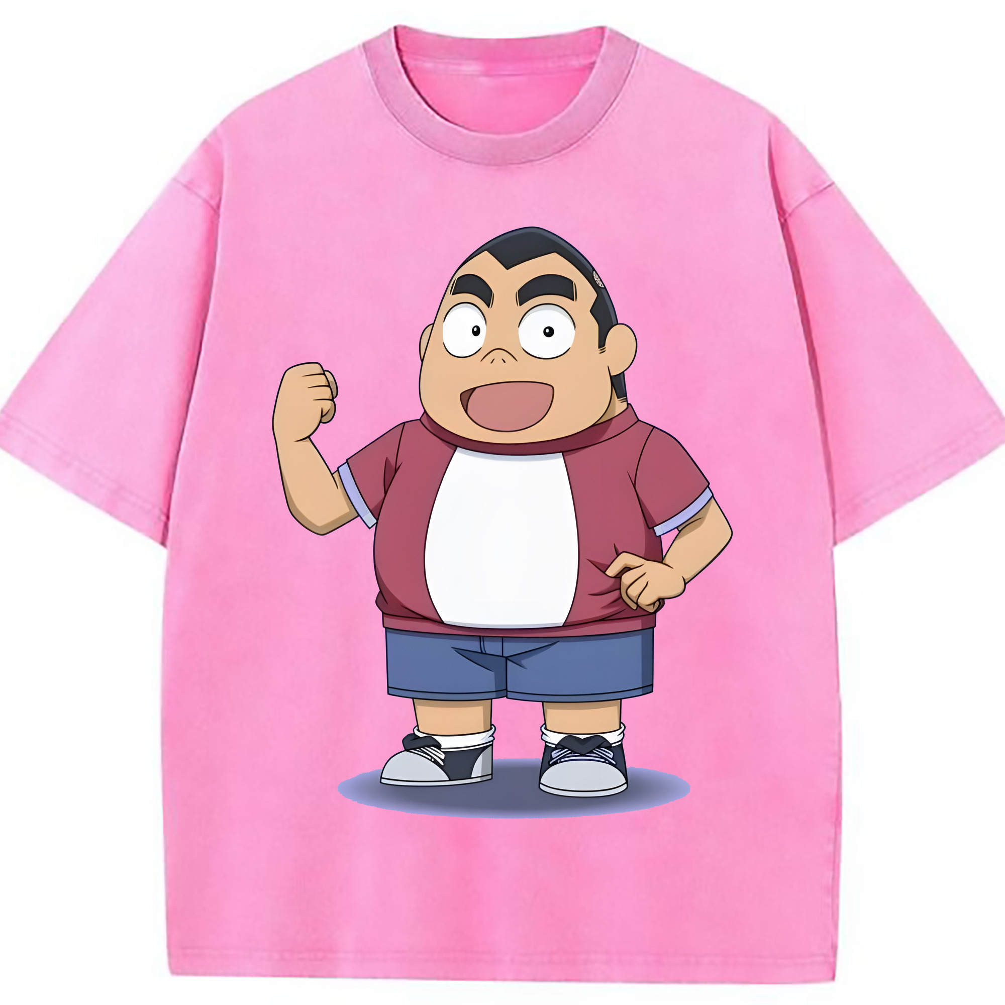 （画像用） 名探偵コナン 小嶋 元太 こじま げんた Detective Conan Kojima Genta 綿100% ヴィンテージ風 半袖Tシャツ（フロントプリント）